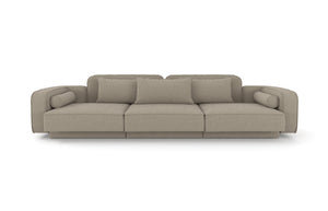 TWIN. 325 cm inkl. et sæt puder / warm grey bouclé (online lagersalg)