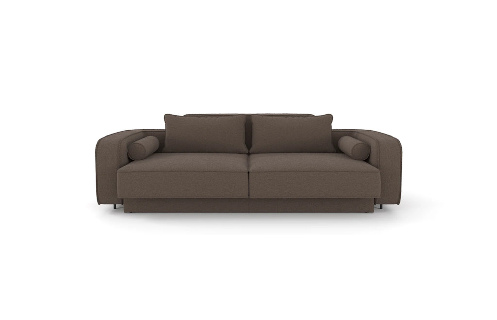 TWIN. SOFABED / brown bouclé (online lagersalg)