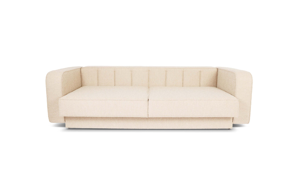 MELLIZO. SOFABED. inkl. et sæt puder / light sand bouclé (online lagersalg)