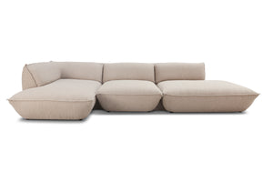 FRIDAY 3 pieces open corner, left / beige bouclé (online lagersalg)