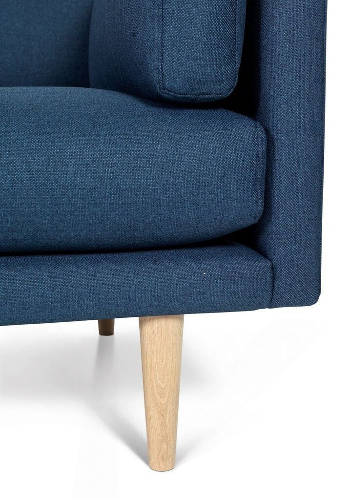 a sofa formel a blå klassisk sofa egetræsben